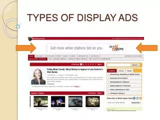 TYPES OF DISPLAY ADS