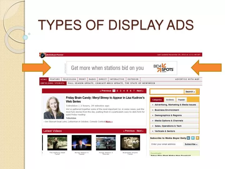 types of display ads
