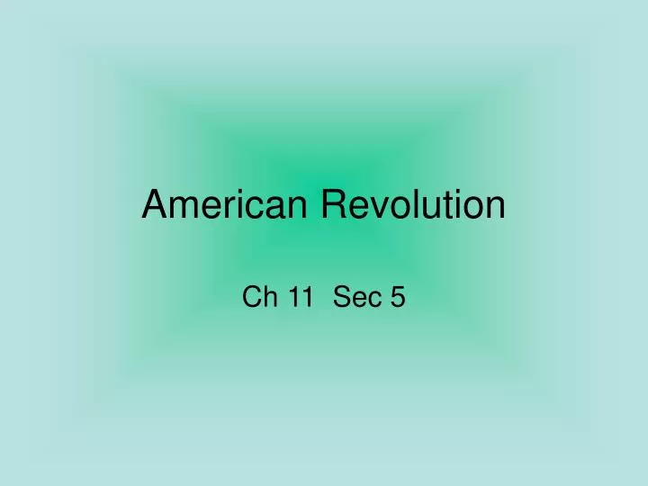 american revolution