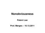 Nonobviousness - slide 1