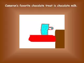 Cameron’s favorite chocolate treat is chocolate milk.