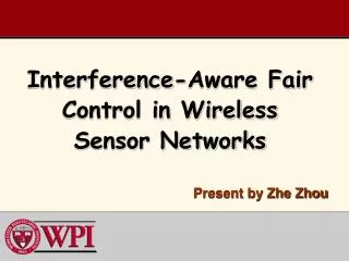 Interference-Aware Fair Control in Wireless Sensor Networks