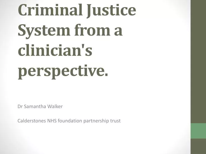 autism and the criminal justice system from a clinician s perspective