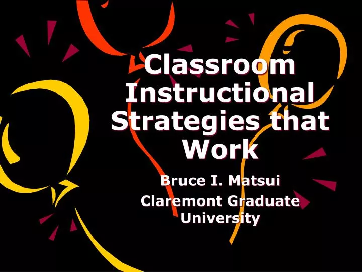 classroom instructional strategies that work