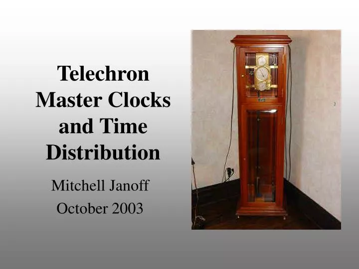 telechron master clocks and time distribution