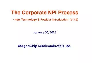 MagnaChip Semiconductors, Ltd.