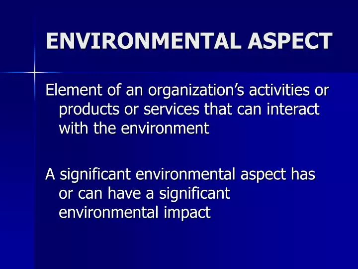 environmental aspect