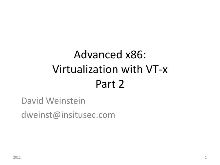 advanced x86 virtualization with vt x part 2