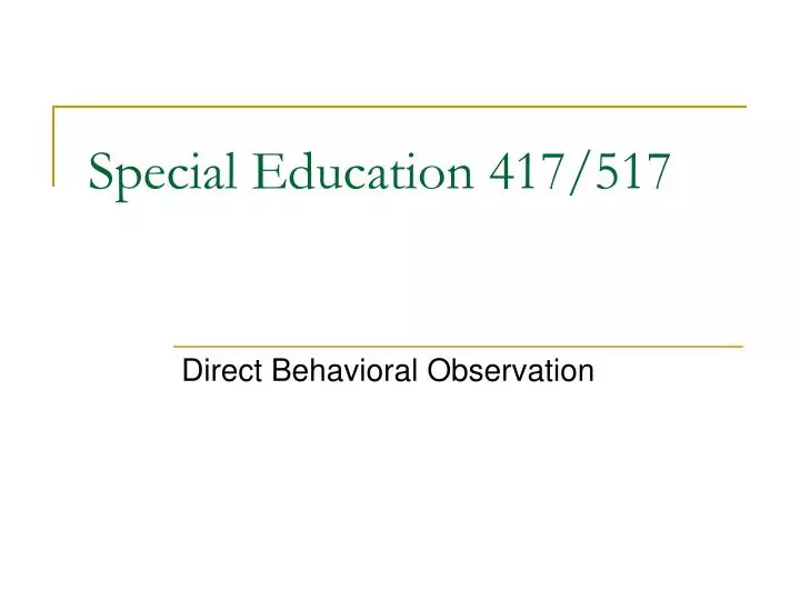 special education 417 517