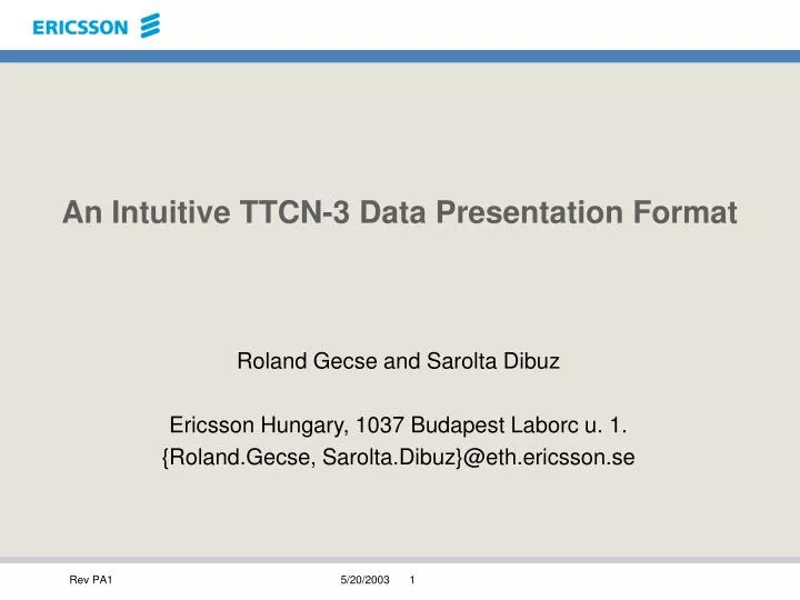 an intuitive ttcn 3 data presentation format