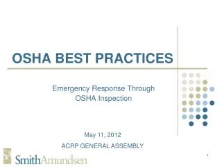OSHA BEST PRACTICES