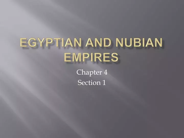 egyptian and nubian empires