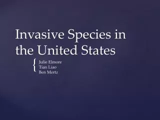 Invasive Species in the United States