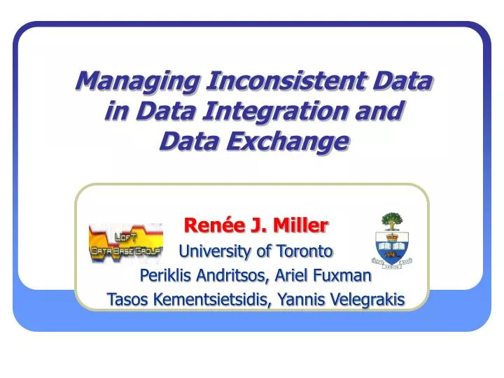managing inconsistent data in data integration and data exchange