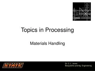 Topics in Processing