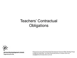 Teachers’ Contractual Obligations