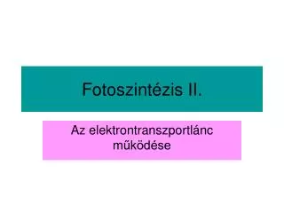fotoszint zis ii