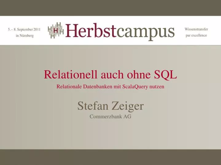 relationell auch ohne sql relationale datenbanken mit scalaquery nutzen