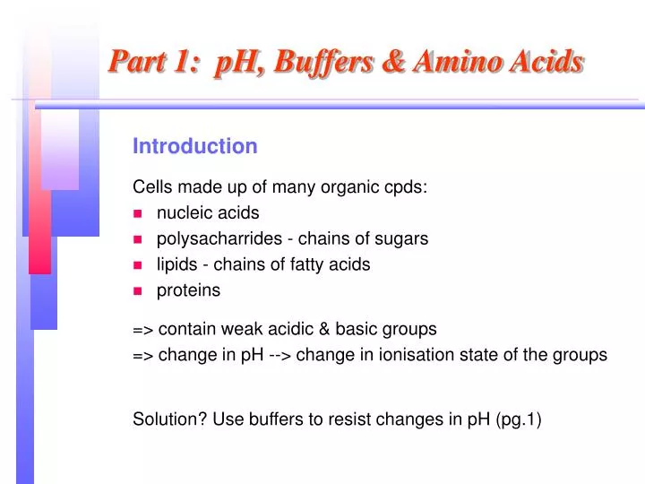 part 1 ph buffers amino acids