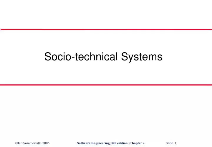 socio technical systems