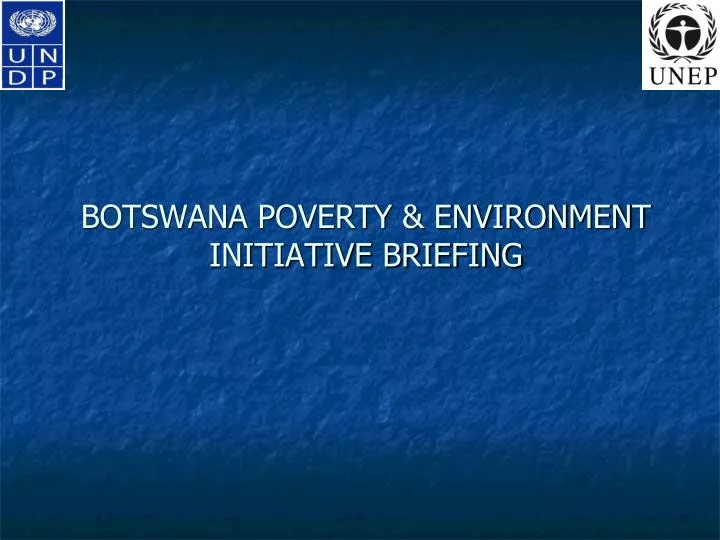 botswana poverty environment initiative briefing
