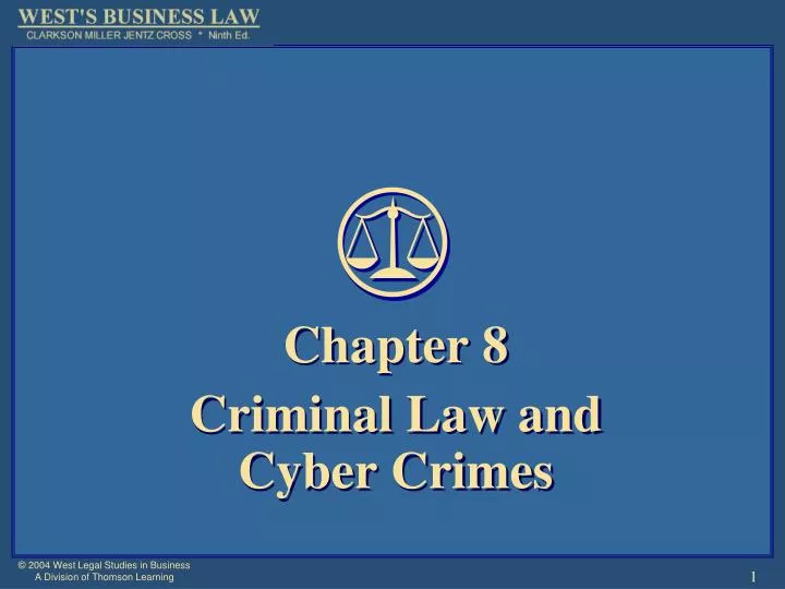 chapter 8 criminal law and cyber crimes