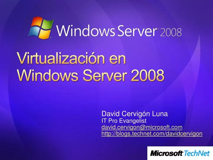 virtualizaci n en windows server 2008