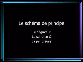 le sch ma de principe