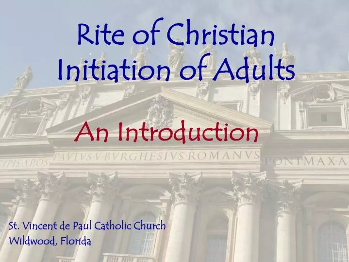 rite of christian initiation of adults