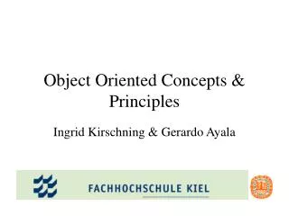 Object Oriented Concepts &amp; Principles