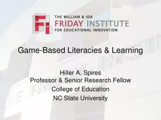 Game-Based Literacies &amp; Learning