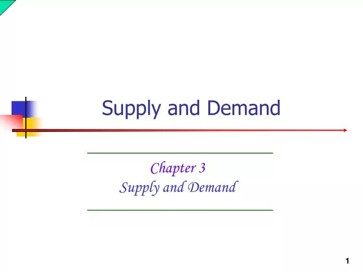 chapter 3 supply and demand