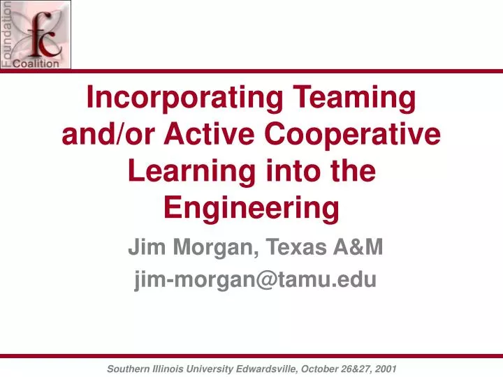 incorporating teaming and or active cooperative learning into the engineering