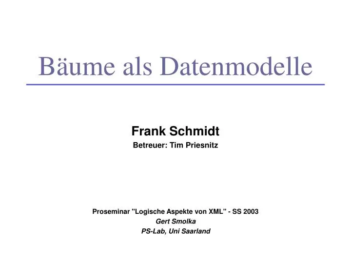 b ume als datenmodelle