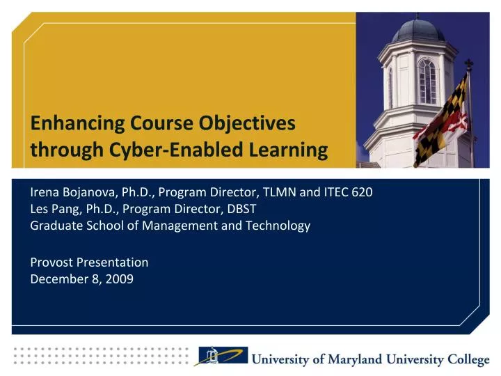 enhancing course objectives through cyber enabled learning