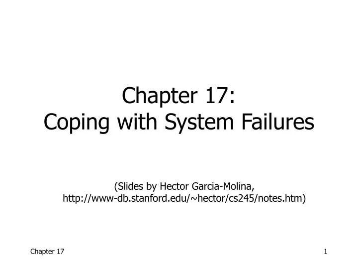 chapter 17 coping with system failures