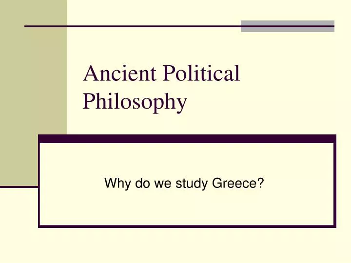 ancient political philosophy