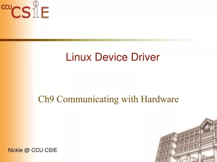 linux device driver