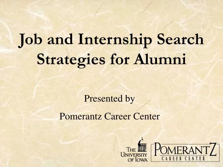 job and internship search strategies for alumni