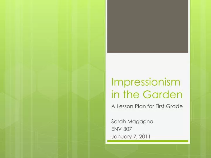 impressionism in the garden