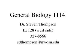 General Biology 1114