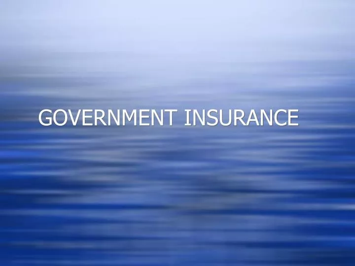 government insurance