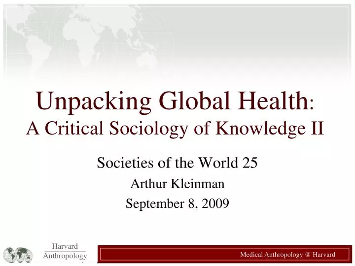 unpacking global health a critical sociology of knowledge ii
