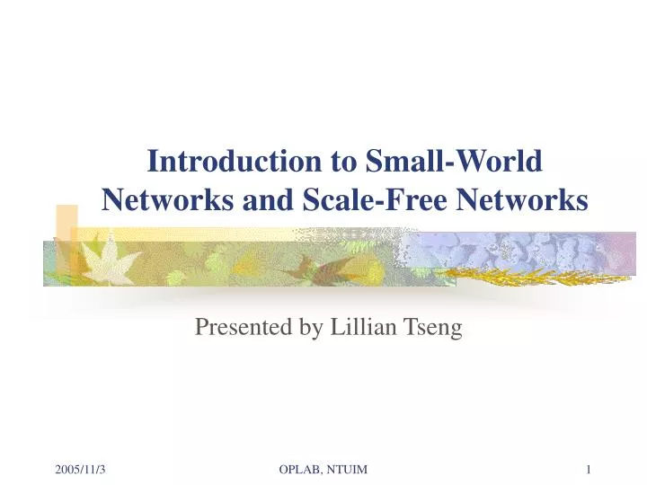 introduction to small world networks and scale free networks