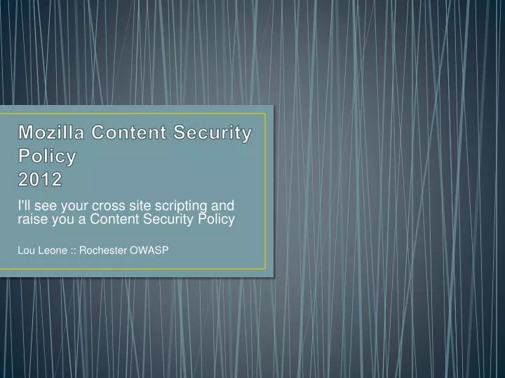 mozilla conten t security policy 2012