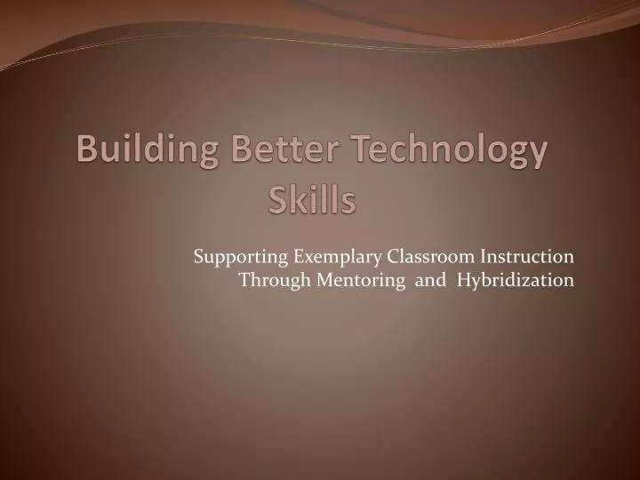 building better technology skills