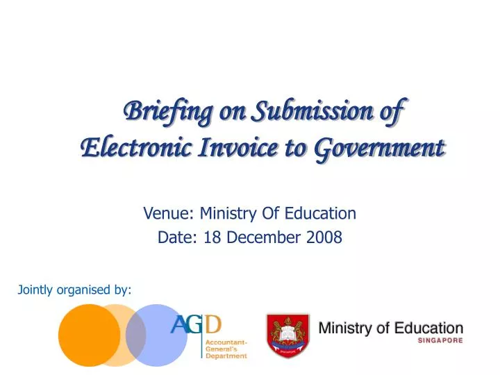 briefing on submission of electronic invoice to government