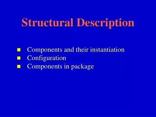 Structural Description