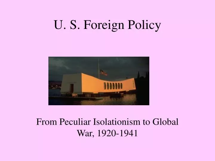 u s foreign policy