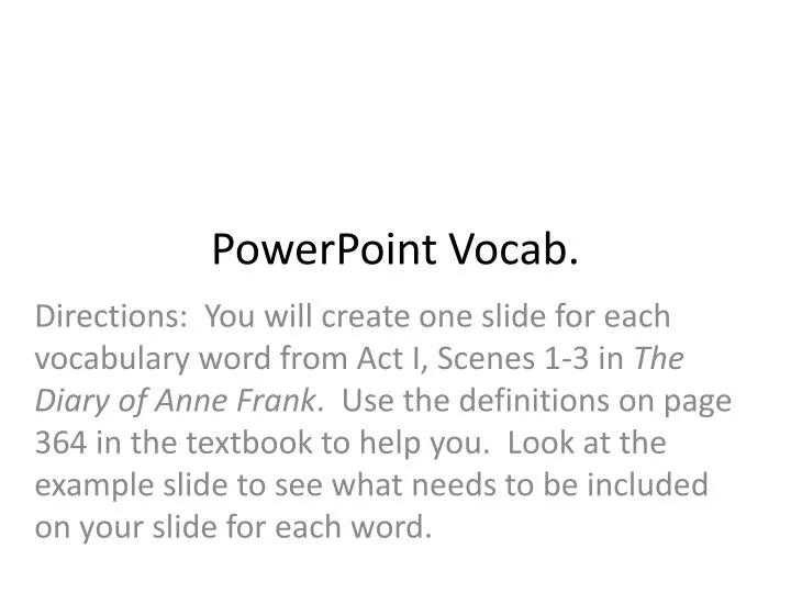 powerpoint vocab